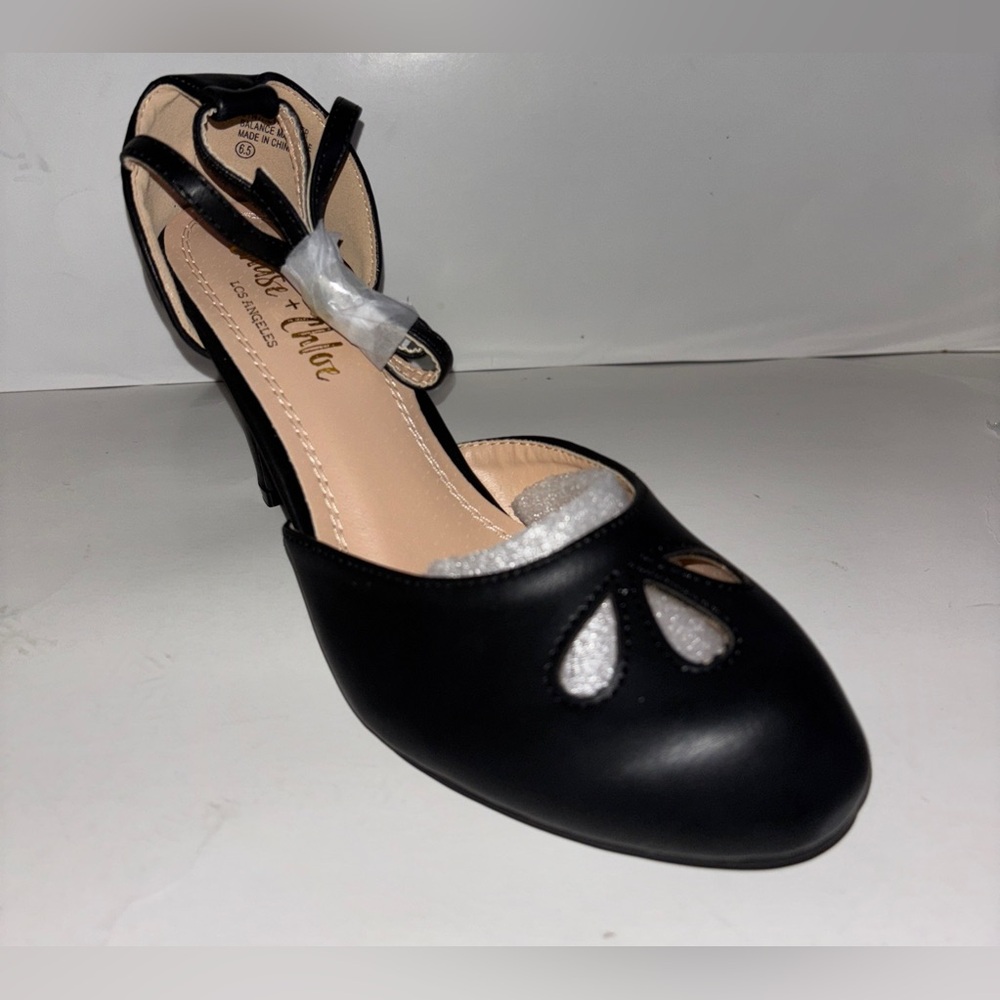 Chase+ Chloe Kimmy-75 Teardrop Mary Janes T-Strap Dress Heel Pumps Women 6.5 NEW
